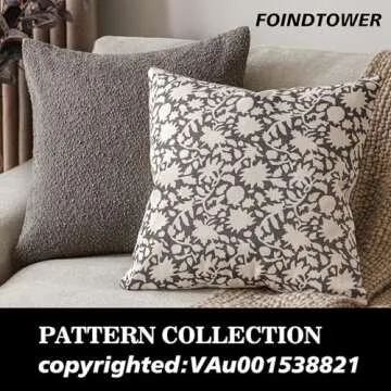 Foindtower Floral Throw Pillow Covers Set of 2