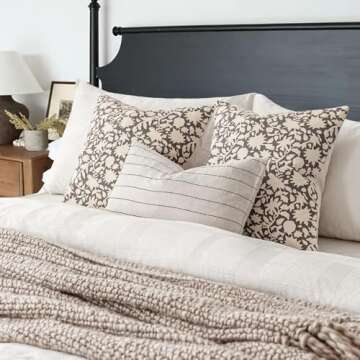 Foindtower Floral Throw Pillow Covers Set of 2