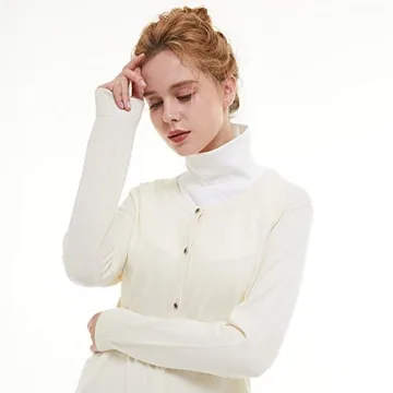 ZESLMG Womens Cotton Fake Turtleneck Dickie Stylish Warm