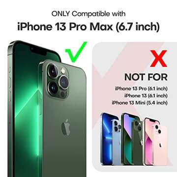 TAURI 3 in 1 for iPhone 13 Pro Max Case Clear, with 2X Screen Protector, [Not Yellowing][Military-Gr...