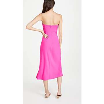 Amanda Uprichard Women's Mandy Midi Dress, Hot Pink, M