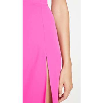 Amanda Uprichard Women's Mandy Midi Dress, Hot Pink, M