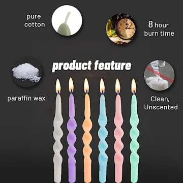 Elegant 10 Inch Pink Spiral Taper Candles for Home Decor