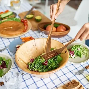 Mooues Wooden Spoons for Cooking, 5 Pcs Wooden Utensils for Cooking Natural Teak Wooden Kitchen Utensils Set