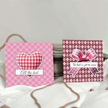 Desecraft Pink Plaid 12x12 in Double Sided Paper Pad Pack Scrapbook Cardstock Decorative Paper - 36 Sheets - forCard Making Journaling Planner Origami Decorative Scrapbooking Supplies