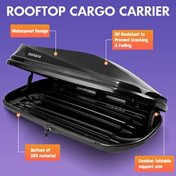 Large Hard Shell Rooftop Cargo Box for Secure Travel