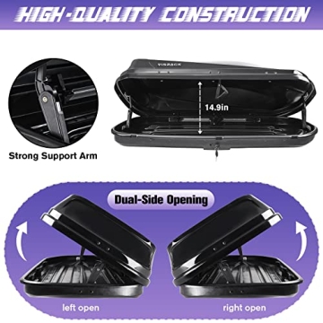 Large Hard Shell Rooftop Cargo Box for Secure Travel