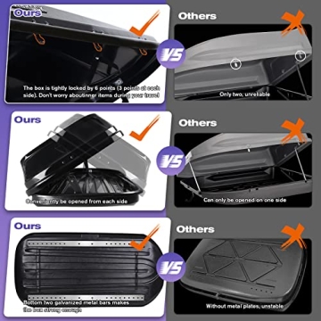 Large Hard Shell Rooftop Cargo Box for Secure Travel