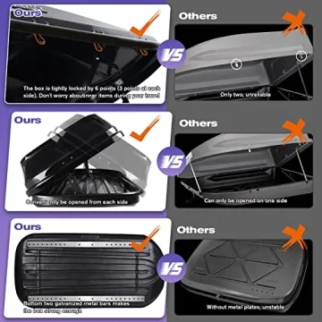 Large Hard Shell Rooftop Cargo Box for Secure Travel