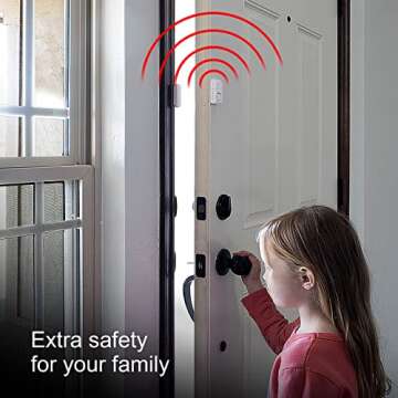 GE Personal Security Window and Door Alarm, 12 Pack, DIY Protection, Burglar Alert, Wireless Chime/Alarm, Easy Installation, Home Security, Ideal for Home, Garage, Apartment and More, White, 45989