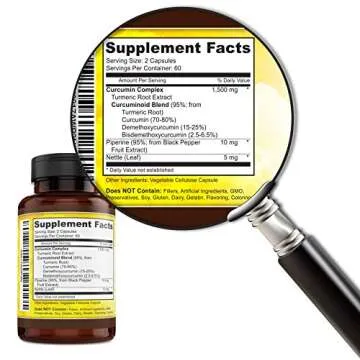 Key Nutrition Turmeric Curcumin Complex with Piperine, 100% Pure - 120 Capsules