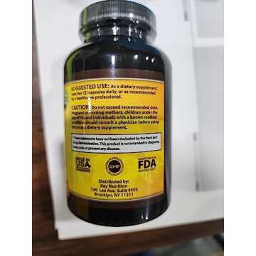 Key Nutrition Turmeric Curcumin Complex with Piperine, 100% Pure - 120 Capsules