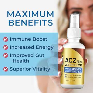 Results RNA ACZ Nano Advanced Cellular Zeolite Extra Strength | Great for Total Body Detoxification and Immune System Health (2 Ounce)