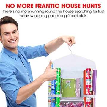 Primode Hanging Organizer for Wrapping Paper and Gift Supplies