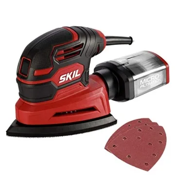 SKIL Corded Detail Sander with Sanding Paper and Dust Box - Perfect for Home Projects