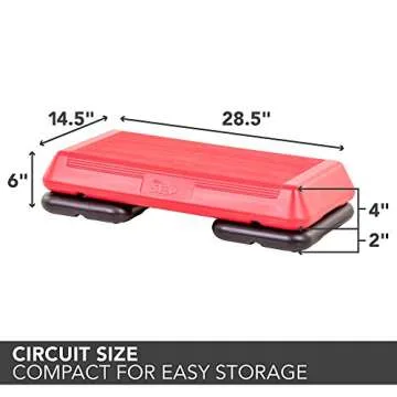 Aerobic Platform Stepper with Two Risers for Workouts
