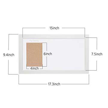 NWK DIY Family Photo + Family Hand/Footprints Kit with 10 X 17inch Elegant White Wood Picture Frame, Non-Toxic Watercolor Paints, Baby Shower Adoption Father's Day Gift for New Mom Dad (with Ink pad)