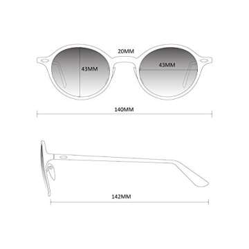 WearMe Pro Flip up Cyber Steammpunk Round Circle Retro Sunglasses