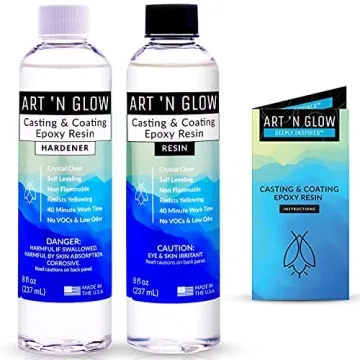Art ‘N Glow Epoxy Resin for Clear Casting and Coating - 16 Ounce Kit - Perfect for Molds, Crafts, ...
