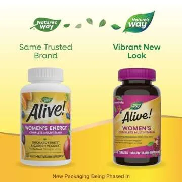 Nature's Way Alive Daily Complete Multivitamin for Women, Supports Energy Metabolism, Hair, Skin & N...
