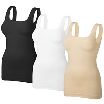 VVX Womens Shapewear Square Neck Tank Tops - Body Shaper for Women Tummy Control Seamless Compressio...