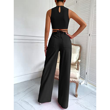 MakeMeChic Women's 2 Piece Stylish Outfit Set