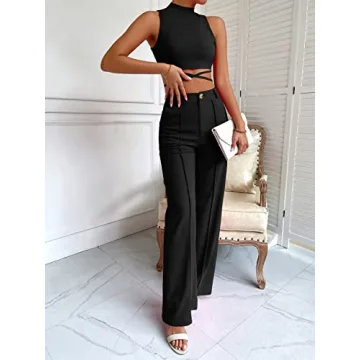 MakeMeChic Women's 2 Piece Stylish Outfit Set