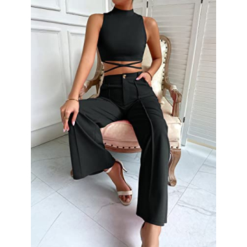 MakeMeChic Women's 2 Piece Stylish Outfit Set