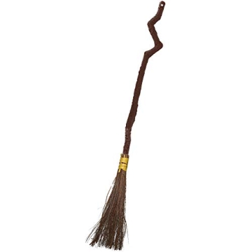 Skeleteen Witch Broomstick Costume Accessories - Realistic Wizard Flying Broom Stick for Kids and Ad...