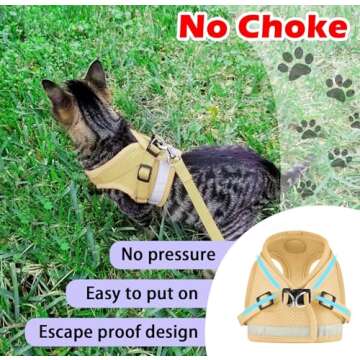 Escape Proof Cat Harness with Leash for Safe Adventures