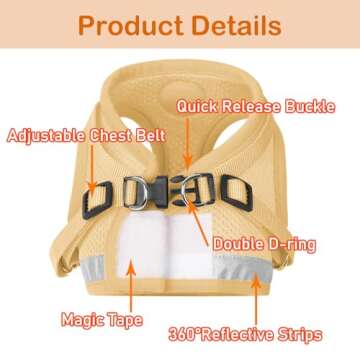 Escape Proof Cat Harness with Leash for Safe Adventures