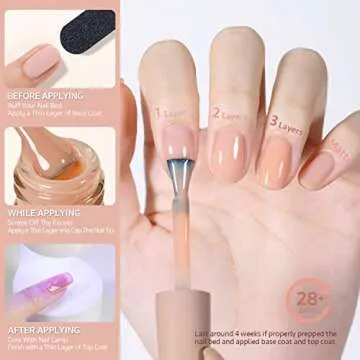 GAOY Jelly Nude Gel Nail Polish, 16ml Sheer Nautral Gel Polish, UV Light Cure for Nail Art DIY, Color 1078