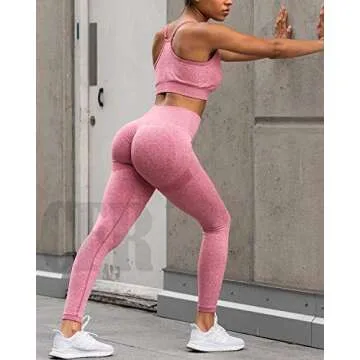 CFR Womens High Waist Leggings Workout Butt Lifting Leggings Booty Scrunch Butt Yoga Pants #0 Pink S