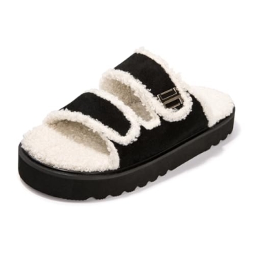 FUNKYMONKEY Women's Cozy Faux Fur Slippers - Stylish & Comfortable