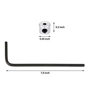 Mudder 100 Pieces Pin Backs Locking for Pin Keepers Locking Clasp with Wrench, 6 x 5 mm