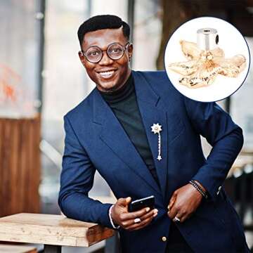 Mudder 100 Pieces Pin Backs Locking for Pin Keepers Locking Clasp with Wrench, 6 x 5 mm