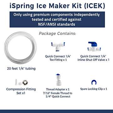 iSpring Ice Maker Water Connection Kit for RO Systems
