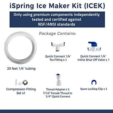 iSpring Ice Maker Water Connection Kit for RO Systems