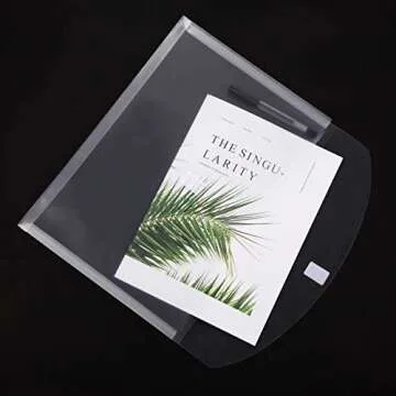 TIENO Legal Envelopes with Hook and Loop Closure Clear Document File Folders Poly Expanding Organizer 24 Packs
