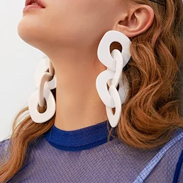 Wekicici Chunky Acrylic Dangle Earrings for Women