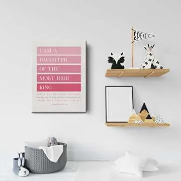 Pink Bible Verse Canvas Print for Home Decor Inspiration
