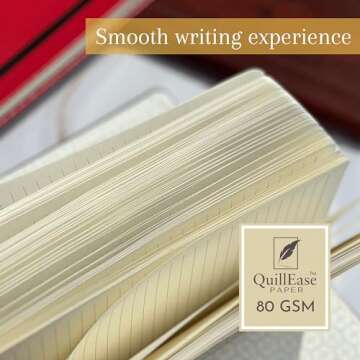 SETTINI® Lined Journal - Compass Journal for Writing Gift Set - Hardcover Vegan Leather, Includes Luxury Pen in a Unique Pen Holder, 192 Pages, 6 x 8.5 inches, Birthday Gifts for Men