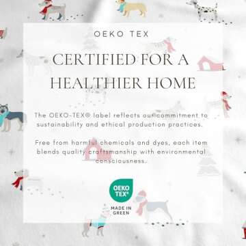 Great Bay Home Christmas Flannel Sheet Set Full Size