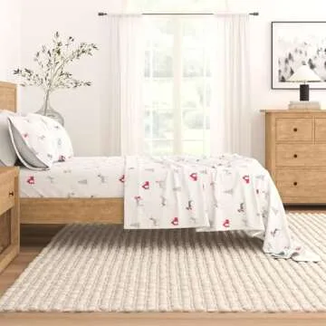 Great Bay Home Christmas Flannel Sheet Set Full Size
