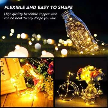 YoTelim Remote Control LED Fairy String Lights - 2 Set