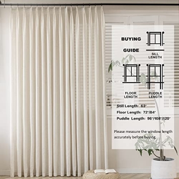 MAIHER Extra Wide Pinch Pleat Curtains for Style and Comfort