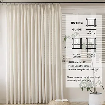 MAIHER Extra Wide Pinch Pleat Curtains for Style and Comfort