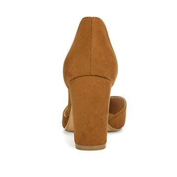 Allegra K Ankle Tie Chunky Heel Pointed Toe Pumps