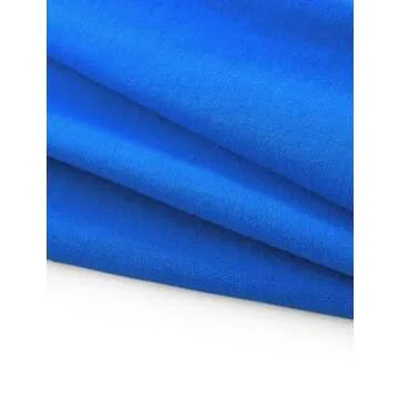 CRZ YOGA Pima Cotton Long Sleeve Workout Shirts for Women Loose Fit Athletic Yoga T-Shirts Casual Boat Neck Fall Tops Strong Blue Small