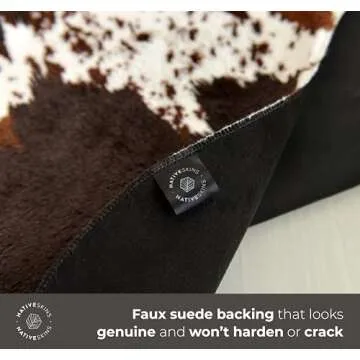 NativeSkins Faux Cowhide Rug - Stylish & Durable Decoration